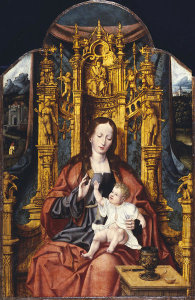 Joos Van Cleve - The Virgin and Child Enthroned