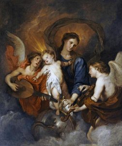 Sir Anthony Van Dyck - The Madonna and Child With Two Musical Angels