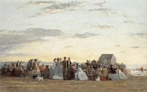 Eugene Boudin - Beach Scene