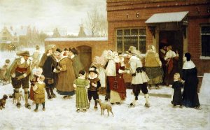 George Henry Boughton - New Years Day, New Amsterdam