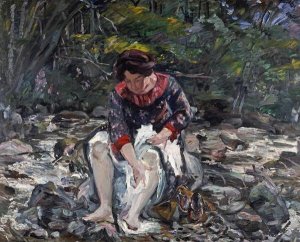 Lovis Corinth - Girl In The Brook