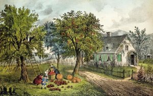Currier and Ives - American Homestead; Autumn