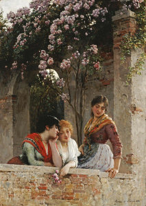 Eugene De Blaas - On The Terrace