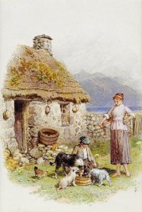 Myles Birket Foster - A Highland Cottage