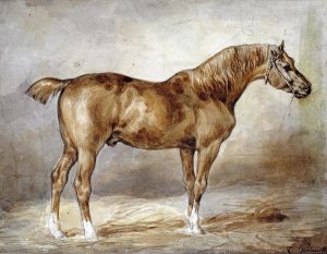 Theodore Gericault - Cheval a L'Ecurie