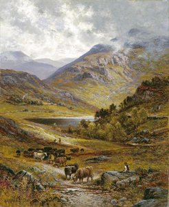 Alfred Augustus Glendening - Longhorn Cattle