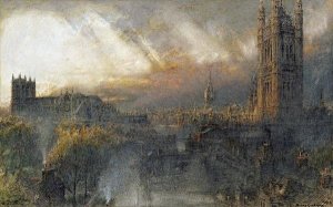 Albert Goodwin - Westminster From a House Top