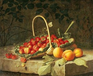 William Hammer - A Basket of Strawberries