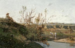 Henri-Joseph Harpignies - L'Abreuvoir