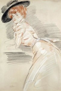 Paul-Cesar Helleu - Madame Helleu in a Hat