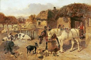 John Frederick Herring - A Farmyard Scene