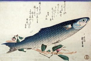 Hiroshige - A Design From a Large Fish Series
