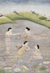 Kangra - The Wives of Raga Hindola Swimming