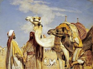 John Frederick Lewis - Greetings In The Desert, Egypt