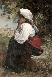 Jacob Henricus Maris - A Roman Girl