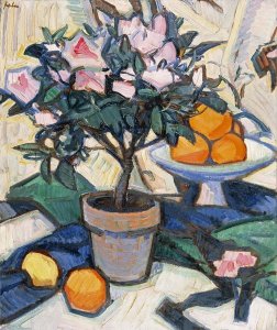 Samuel John Peploe - Pink Azalea and Oranges