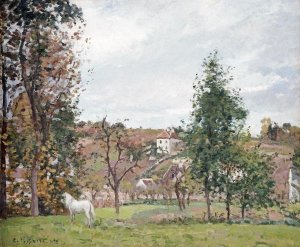 Camille Pissarro - Landscape With a White Horse