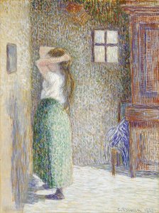 Camille Pissarro - Country Girl at Her Toilet