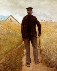 Laurits Andersen Ring - Old Man Walking In a Rye Field