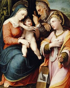 Pellegrino Tibaldi - The Holy Family With Saint Catherine