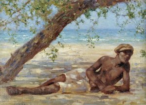 Henry Scott Tuke - Samuel Under a Tree, Jamaica