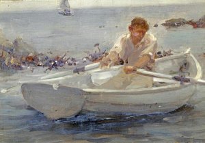 Henry Scott Tuke - Man In a Rowing Boat