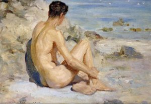 Henry Scott Tuke - Boy On a Beach