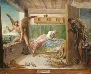 George Frederick Watts - When Poverty Comes In at The Door, Love Flies Out of The Window