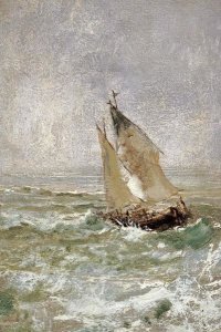 Mose Bianchi - A Sailing Boat In a Choppy Sea