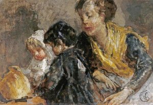 Mose Bianchi - A Mother and Children