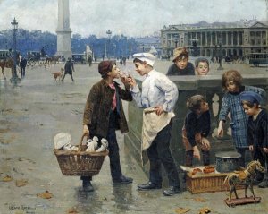 Paul Charles Chocarne-Moreau - The Little Traders