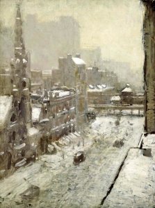 Paul Cornoyer - Winter In The City