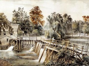 Currier and Ives - The Mill-Dam at Sleepy Hollow