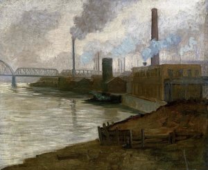 Aaron Henry Gorson - Industrial Scene - Mills on The Monongahela