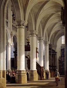 Heinrich Hansen - A Church Interior