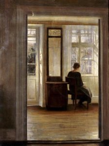 Carl Holsoe - A Lady In An Interior