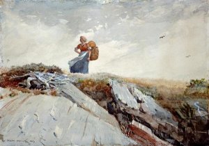 Winslow Homer - Down The Cliff