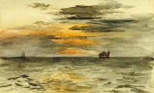 John La Farge - Sunrise Off Japan