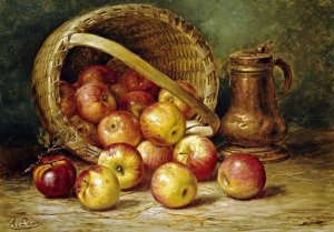 August Laux - A Basket of Apples