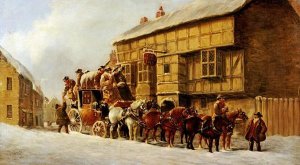 John Charles Maggs - Outside The George Inn, Winter