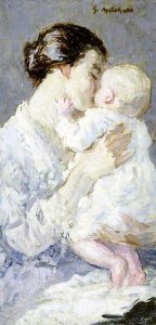 Julius Gari Melchers - Julia Payne and Her Son Ivan