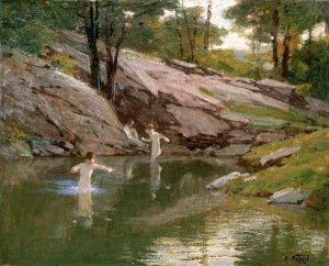 Edward Henry Potthast - The Swimming Hole