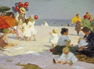 Edward Henry Potthast - On The Beach