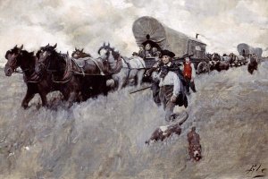 Howard Pyle - The Connecticut Settlers Entering The Western Reserve