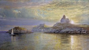 William Trost Richards - Harbor Entrance on Bull Point, Newport, Rhode Island