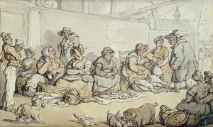 Thomas Rowlandson - The Fish Market, Grimsby