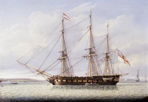 Robert Salmon - Sloop on The Mersey