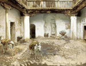 John Singer Sargent - Moorish Courtyard