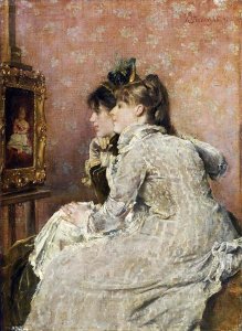 Alfred Stevens - Admiring The Portrait