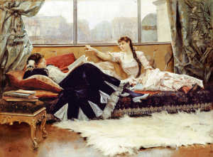 Julius Leblanc Stewart - Sarah Bernhardt and Christine Nilsson